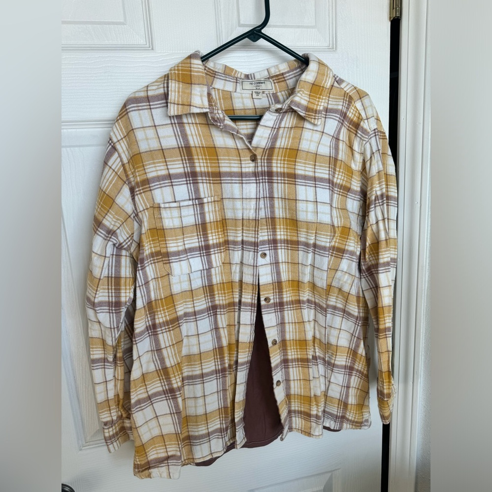 Plaid Button Down Shirt for Women